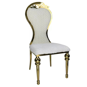 Beige Minimalist Design Dining Room Chair Soft Leather Dining Chairs With Gold Stainless Steel Frame Modern Luxury