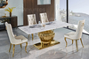 Top Quality Italian Light Luxury Marble Dining Table Modern Style Household Small Dining Table and Chair Set Home Furniture