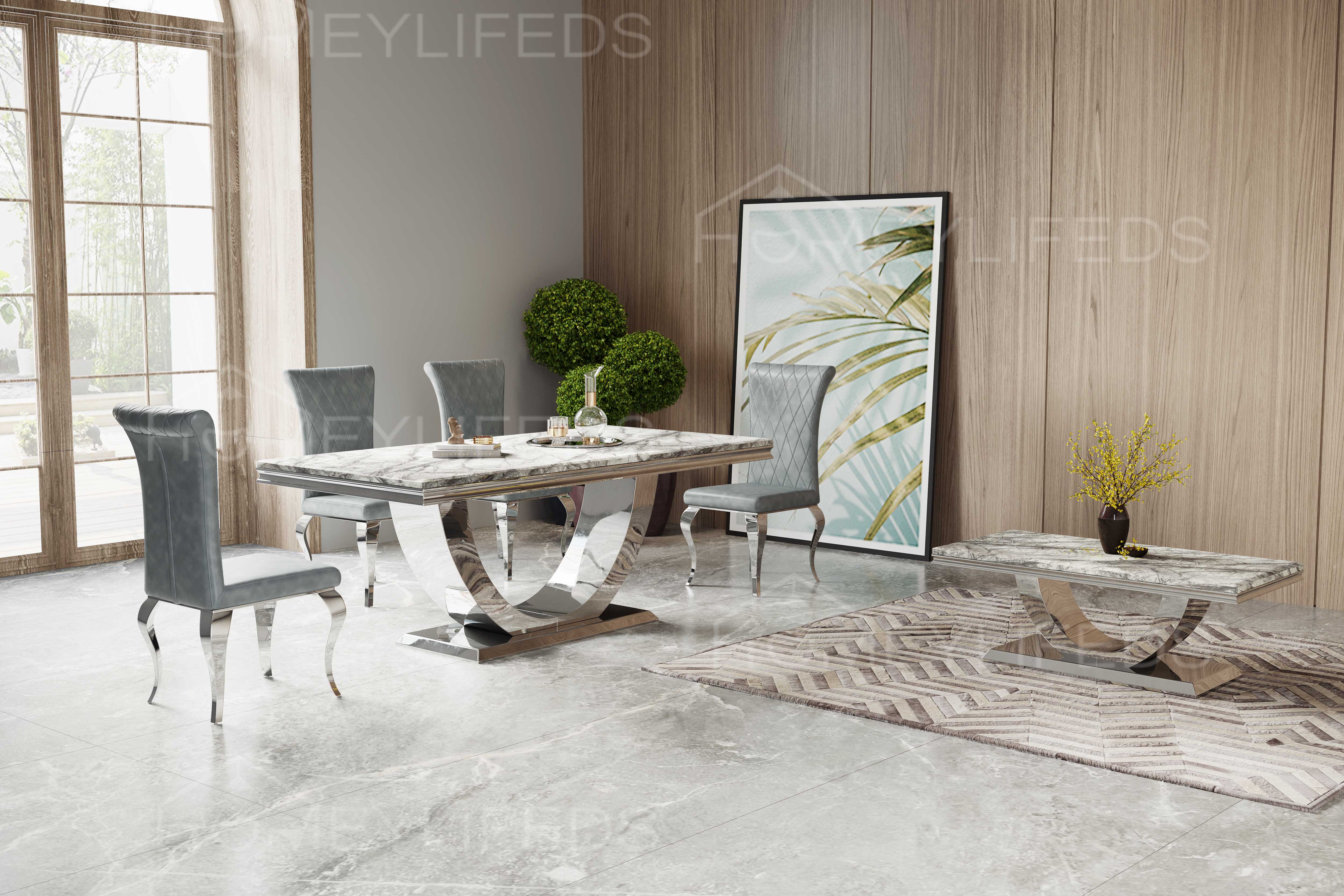 Modern Minimalist Home, Milky White Round Natural Luxury Marble Dining Table Customization