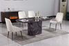 Luxury Dining Room Stone Furniture Customized Design Light Gray Ink Painting Patterns Marble Dining Table for Sale