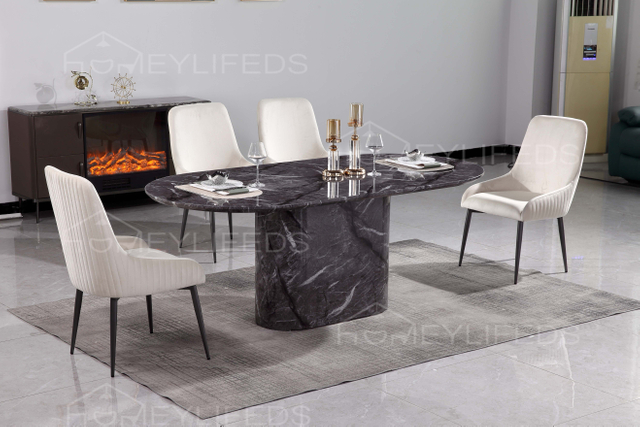 Modern Luxury 12 Seater Dining Table Set Mirror Golden with Marble Finish for Living Room or Kitchen