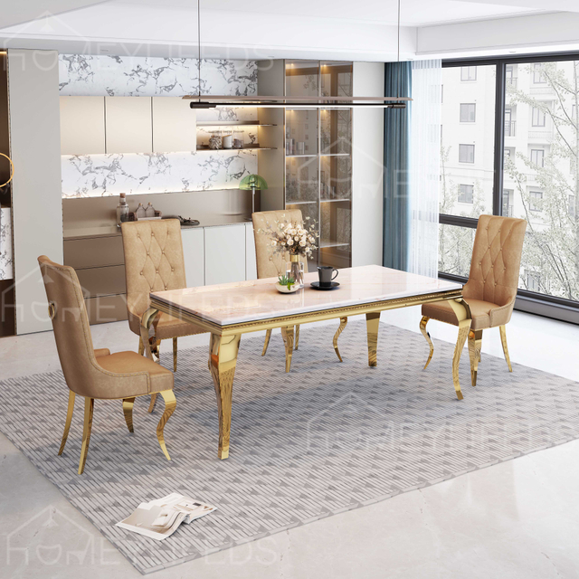 Cheap Price Dining Room Furniture Design Quality Antique Luxury Viola Marble Modern Dining Table