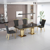 High Quality Modern White Marble Stripe Table Dining Elegant Marble Table Set for Home