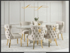 Modern Home Dining Table Set Round Marble Top for 6-8 People Sintered Stone for Living Room & Restaurant Use