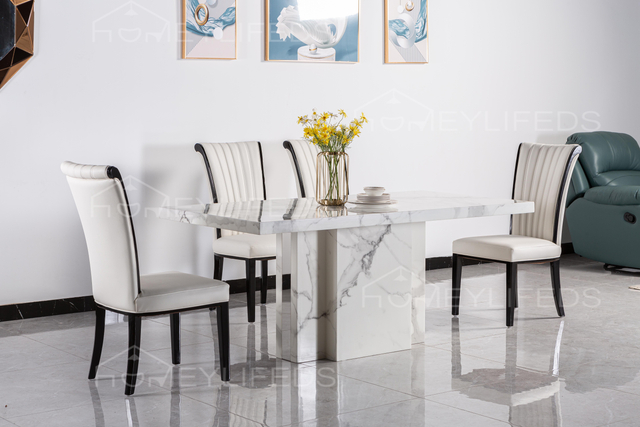 Living Room Furniture Modern Dining Table Set 6 Seater Marble Dining Table Luxury Dining Tables