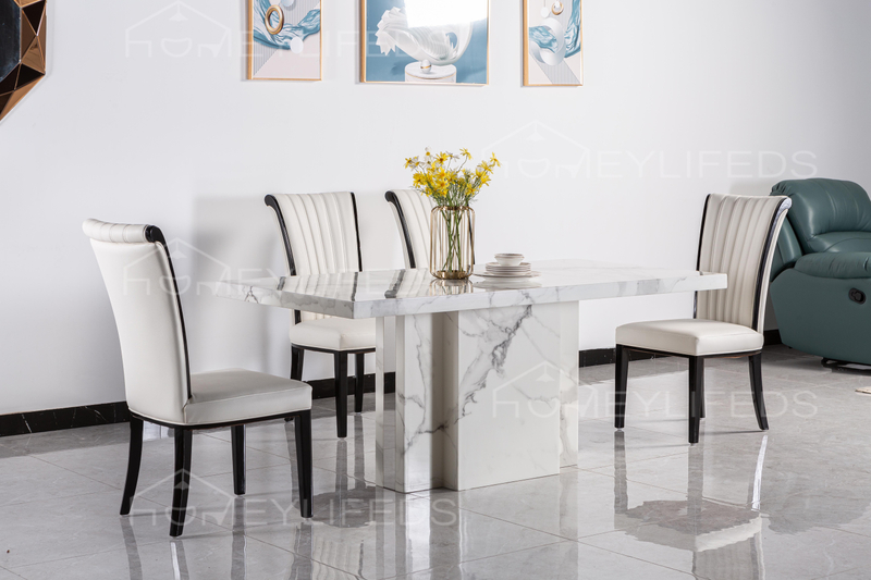 Living Room Furniture Modern Dining Table Set 6 Seater Marble Dining Table Luxury Dining Tables
