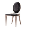 Wholesale Black Metal Base Modern White Fabric Dining Chair for Dining Room