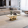 Excellent Quality Stainless Steel Base Coffee Table Marble Restaurant Coffee Table