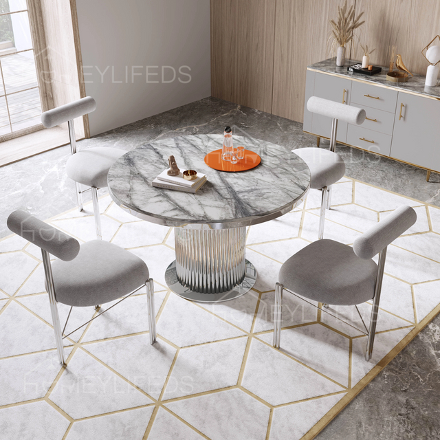 Factory Wholesale Marble Dining Tables Set Luxury Dining Room Furniture Modern Home Furniture 