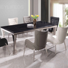 High End Romantic Exclusive Home Furniture Luxury 4 6 8 Seaters Golden Stainless Steel Marble Top Dining Table for Villa Event