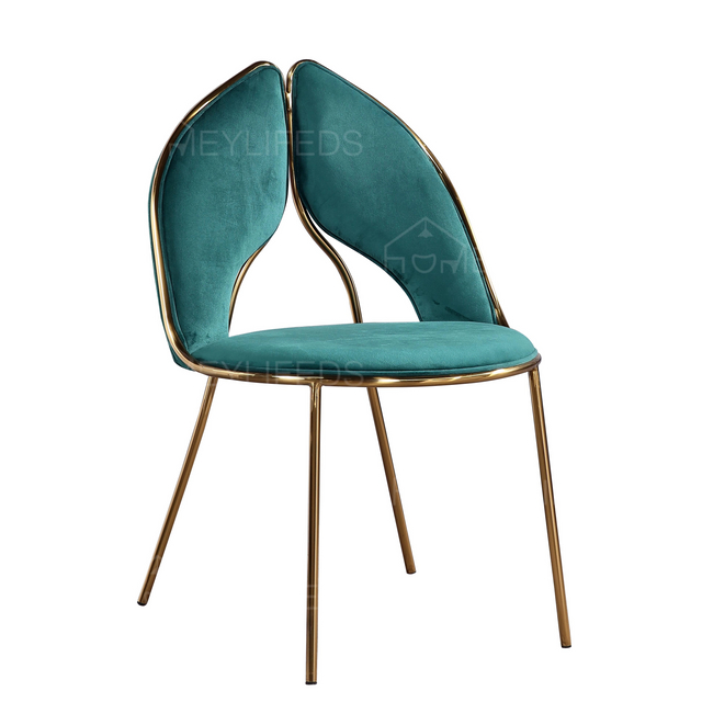 Modern Furniture Upholstered Stainless Steel Metal Leg Dining Room Chair Luxury Chrome Pu Leather Dining Chairs