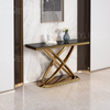 Stylish Metal Base Marble Top Hotel Console Table for Lobby And Bedroom Living Room Use