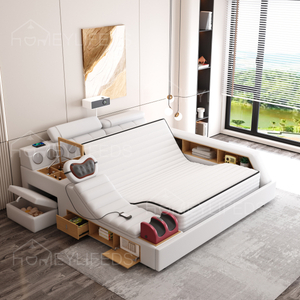 Storage Bed Double Mechanism Single Wooden Wood Tuffed 180x200 European Style Functional Royal Storage Bed