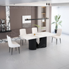 Modern Minimalist Home, Milky White Round Natural Luxury Marble Dining Table Customization